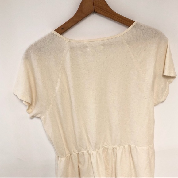 Madewell Linen Blend Peplum Tee Sz M - Picture 6 of 10